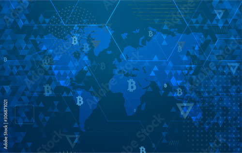 Abstract crypto currency illustration