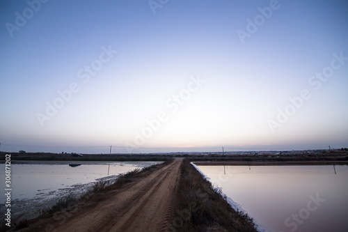 Wallpaper Mural Sunset in Tavira salt ponds Algarve Portugal Torontodigital.ca