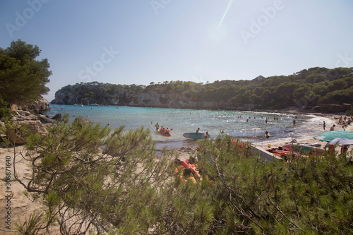 Macarella cove Minorca beach Balearic islands Spain