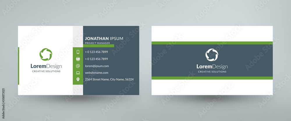 Creative and clean corporate business card template. Vector illustration. Stationery design Creative and clean corporate business card template. Vector illustration. Stationery design