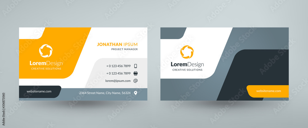 Creative and clean corporate business card template. Vector illustration. Stationery design Creative and clean corporate business card template. Vector illustration. Stationery design