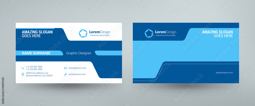 Creative and clean corporate business card template. Vector illustration. Stationery design Creative and clean corporate business card template. Vector illustration. Stationery design