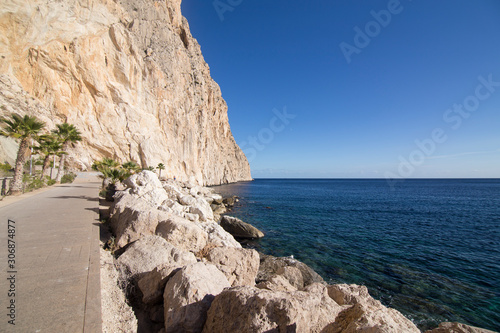 View from the Ifach penyon rock in Calpe coast Alicante Spain © ANADEL