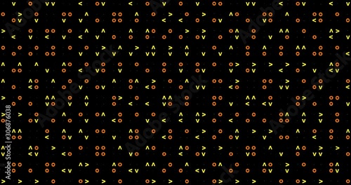 4K motion geomrtic patern background with animated alphabet letters love.
