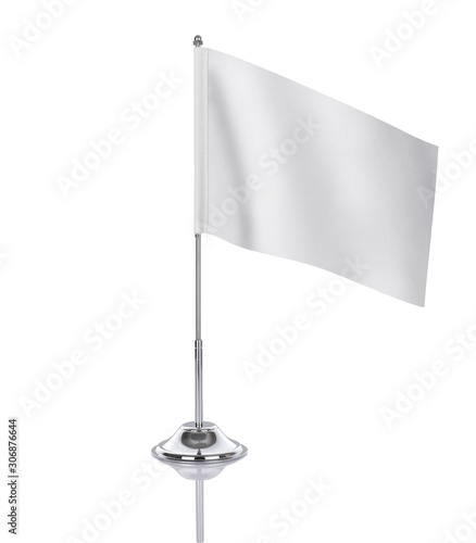 Blank table flag on white background, suitable for design, mockup