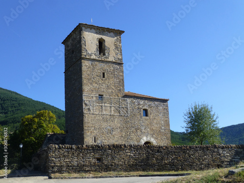 Church in Badaguas village Huesca Aragon Spain