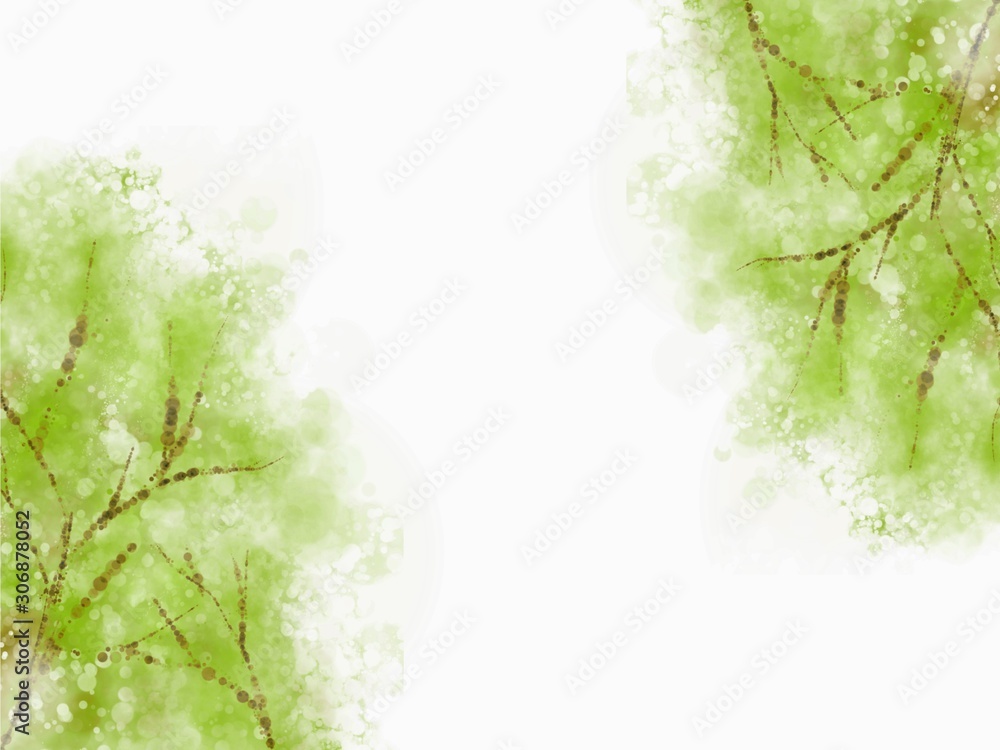 木を見上げる フレーム 木漏れ日 イラスト Stock Illustration Adobe Stock