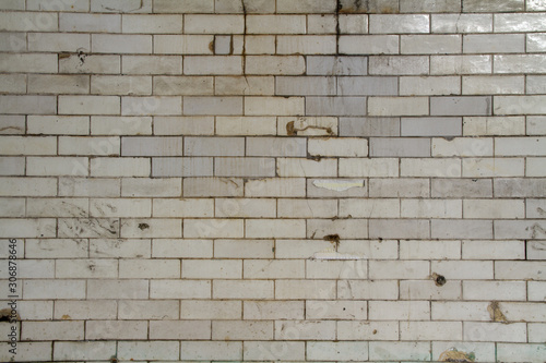 old tiled wall background