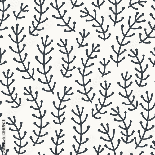 Pattern scandi Scandinavian Roots flower plant leaf