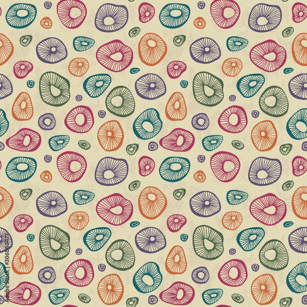 Vector tribal pattern with hand drawn ethnic drawing. Seamless background Vector tribal pattern with hand drawn ethnic drawing. Seamless background