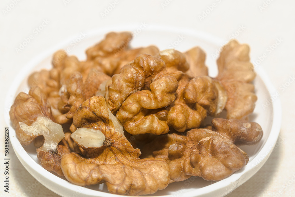 Walnut still life close-up Walnut still life close-up