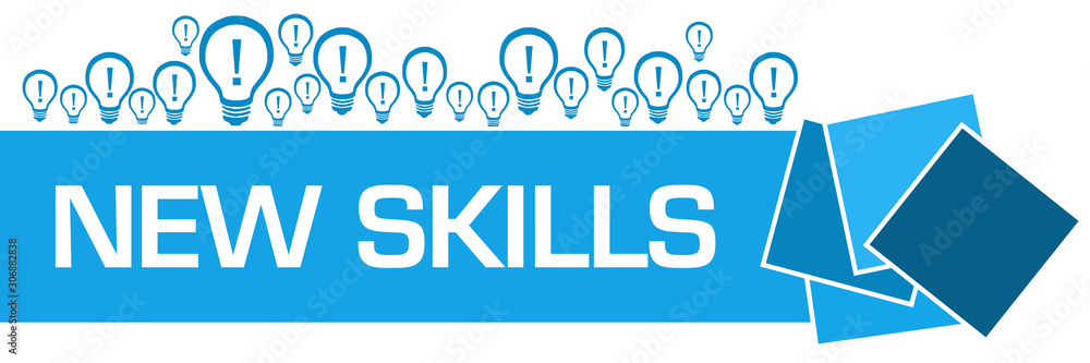 New Skills Blue Bulbs Squares Texture Blue 