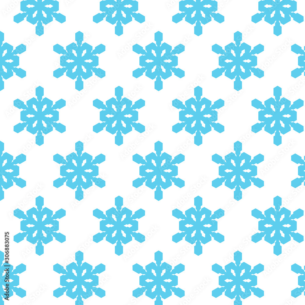 Blue snowflakes. Seamless texture of snowflakes. Vector illustration. Blue snowflakes. Seamless texture of snowflakes. Vector illustration.