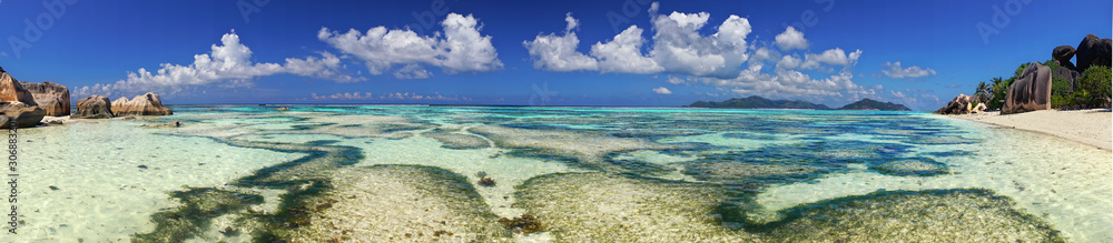 Strandpanorama Seychellen