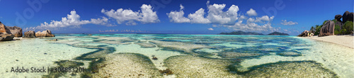 Strandpanorama Seychellen