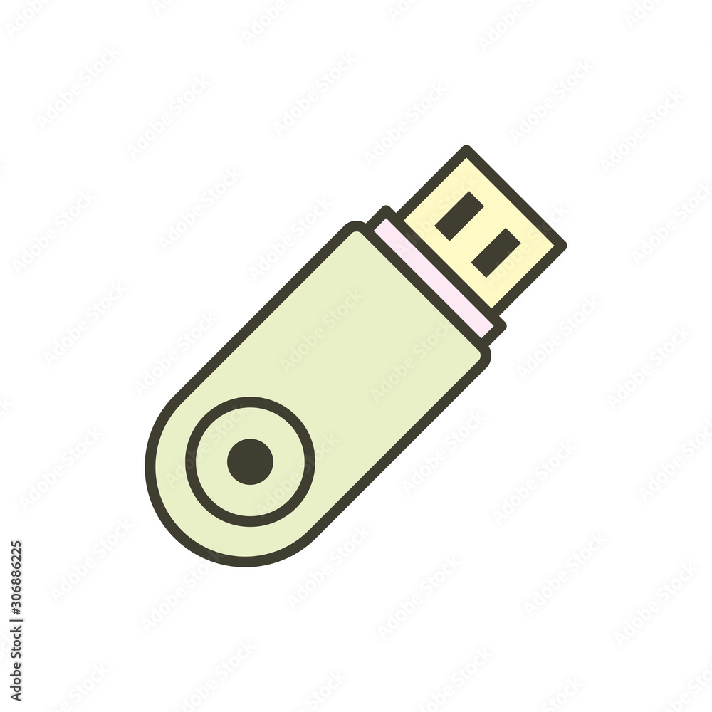 Usb Flash drive icon vector design template