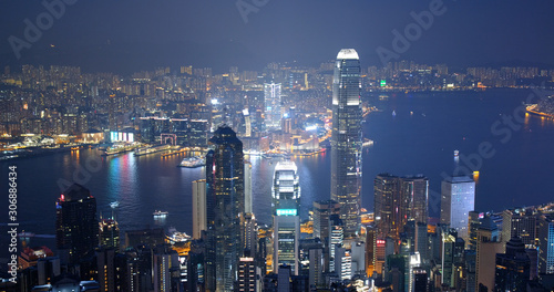  Hong Kong city at night