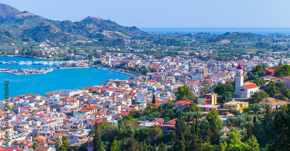Panoramic summer landscape of Zakynthos