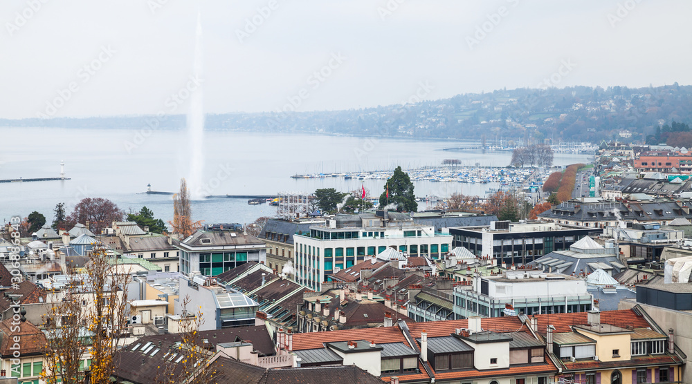 Geneva, Switzerland. Panoramic view