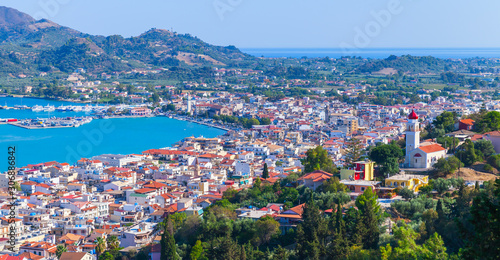 Panoramic summer landscape of Zakynthos