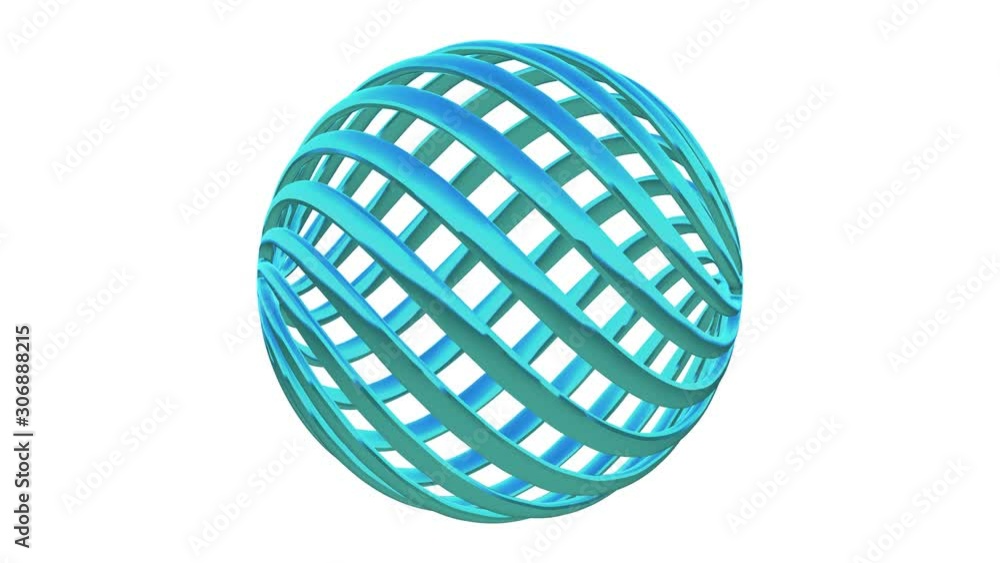 Abstract orb with mesh. White background with animated sphere. Abstract orb with mesh. White background with animated sphere.