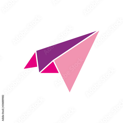 Paperplane icon design template, flat design illustration on white background Free Download Paperplane icon design template, flat design illustration on white background - GFXLoad