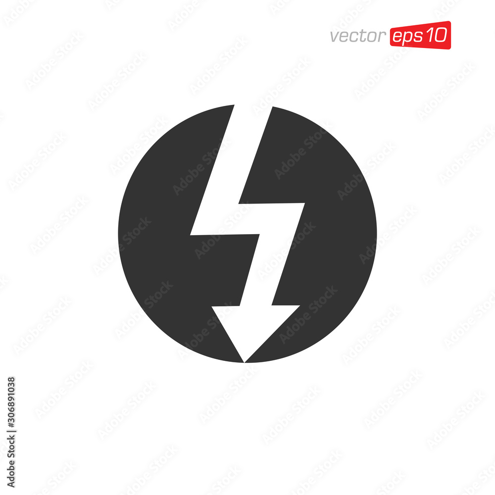 Electrical Thunder Icon Design Vector Electrical Thunder Icon Design Vector