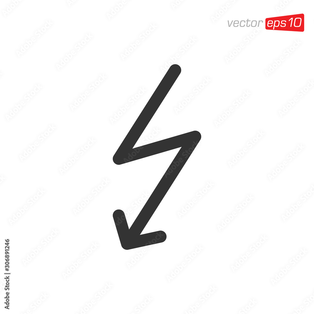 Electrical Thunder Icon Design Vector Electrical Thunder Icon Design Vector