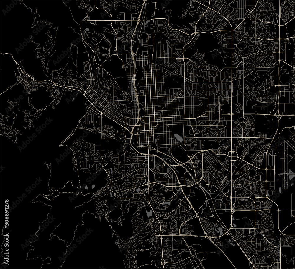 map of the city of Colorado Springs, USA