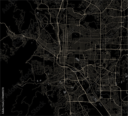 map of the city of Colorado Springs, USA