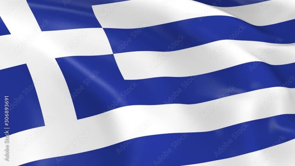Photo realistic slow motion 4KHD flag of the Greece waving in the wind. Seamless loop animation with highly detailed fabric texture in 4K resolution. Photo realistic slow motion 4KHD flag of the Greece waving in the wind. Seamless loop animation with highly detailed fabric texture in 4K resolution.