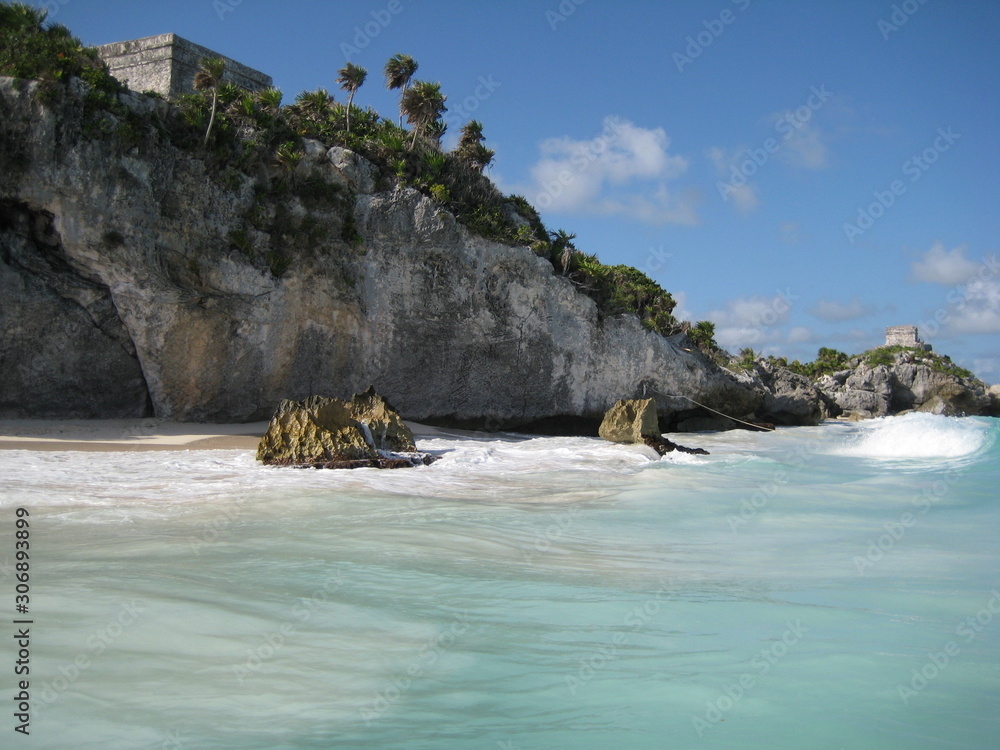 Naklejka premium caribe playa ruina