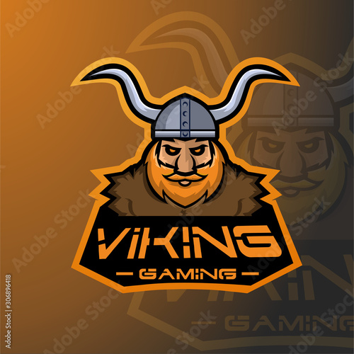 Viking  E Sports mascot Logo.Gaming logo