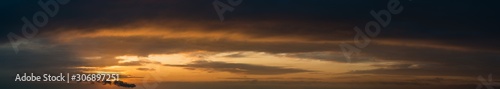 Fantastic dark thunderclouds  sky panorama