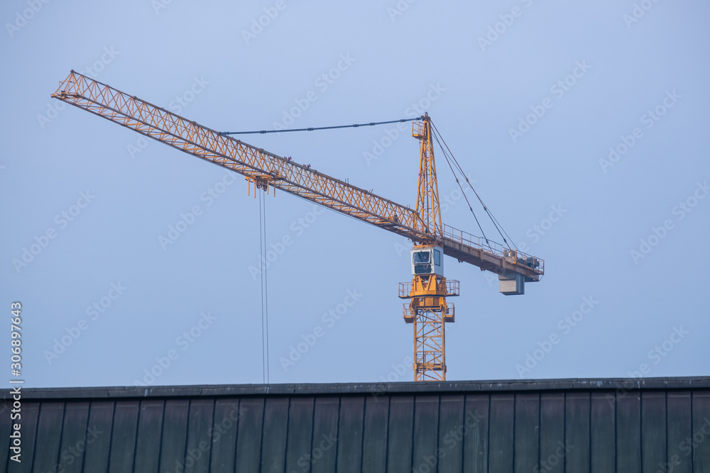 construction crane on construction site