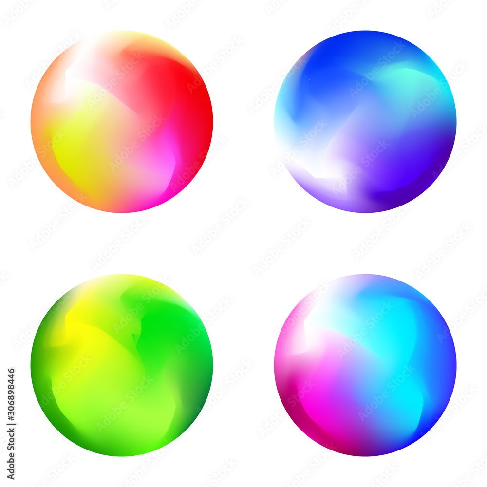 Set of colorful spheres elements. Modern spheres isolated on white. Round set with modern abstract backgrounds. Colorful fluid covers for calendar, brochure, invitation, cards. Trendy soft. Set of colorful spheres elements. Modern spheres isolated on white. Round set with modern abstract backgrounds. Colorful fluid covers for calendar, brochure, invitation, cards. Trendy soft.
