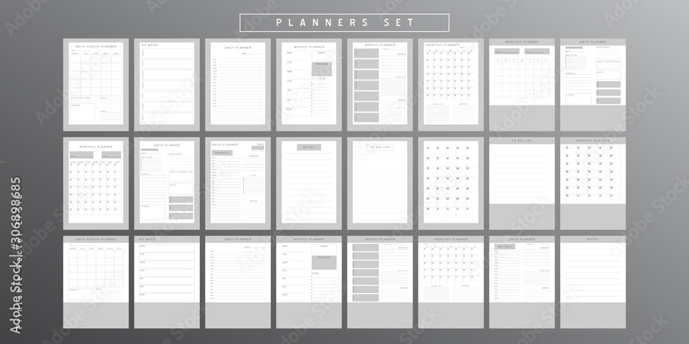 Planner sheet vector - obrazy, fototapety, plakaty 