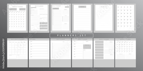 Planner sheet vector