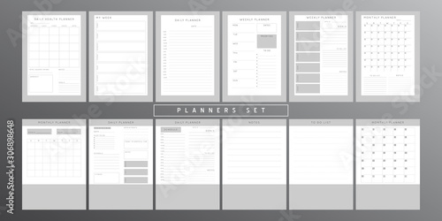 Planner sheet vector