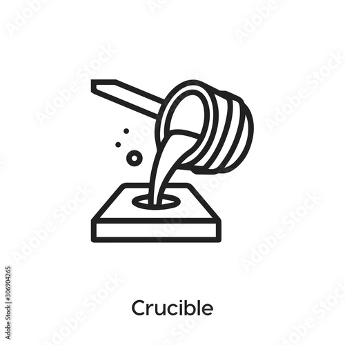 crucible icon vector sign symbol