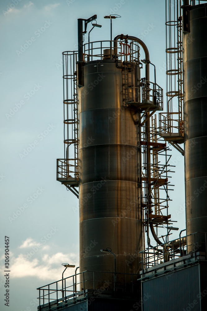 oil and gas processing facility and pipes