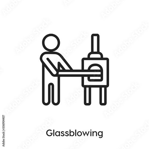 glassblowing icon vector. glassblowing icon vector symbol illustration. Modern simple vector icon for your design. glassblower icon vector	