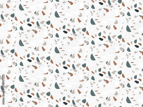 Seamless pattern of terrazzo material. Venetian classic style