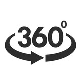 Angle 360 degree vector symbol