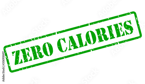 Zero calories vector stamp