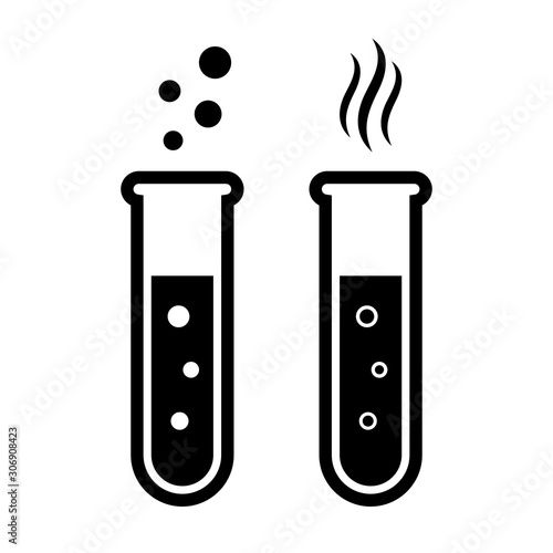 Laboratory test glass vector icon