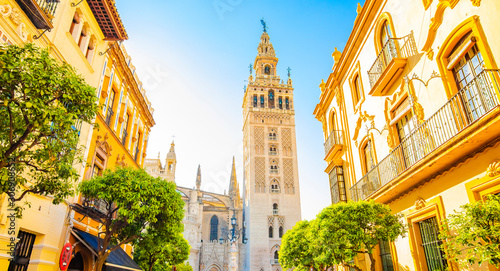 Sunny Sevilla and Giralda tower photo