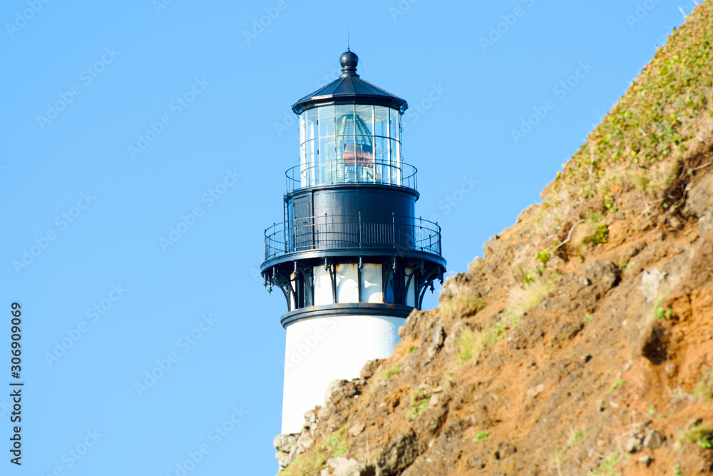 Top of lighthouse on the Oregon Coast