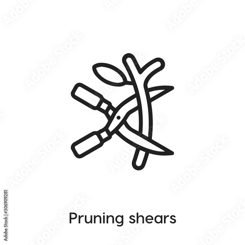 pruning shears icon vector. garden shears icon vector symbol illustration. Modern simple vector icon for your design. garden shears icon vector	