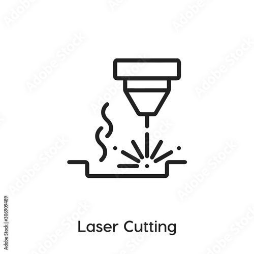 Laser cutting icon vector. Cutter machine icon vector symbol illustration. Modern simple vector icon for your design. Laser cutting icon vector 
